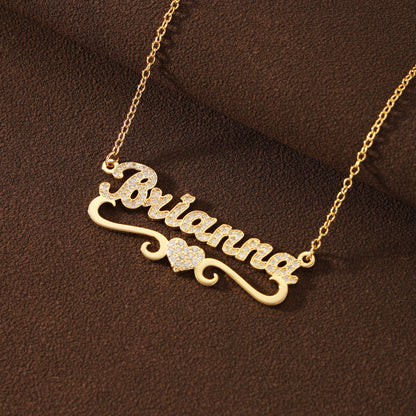 Heart Shaped Name Necklace