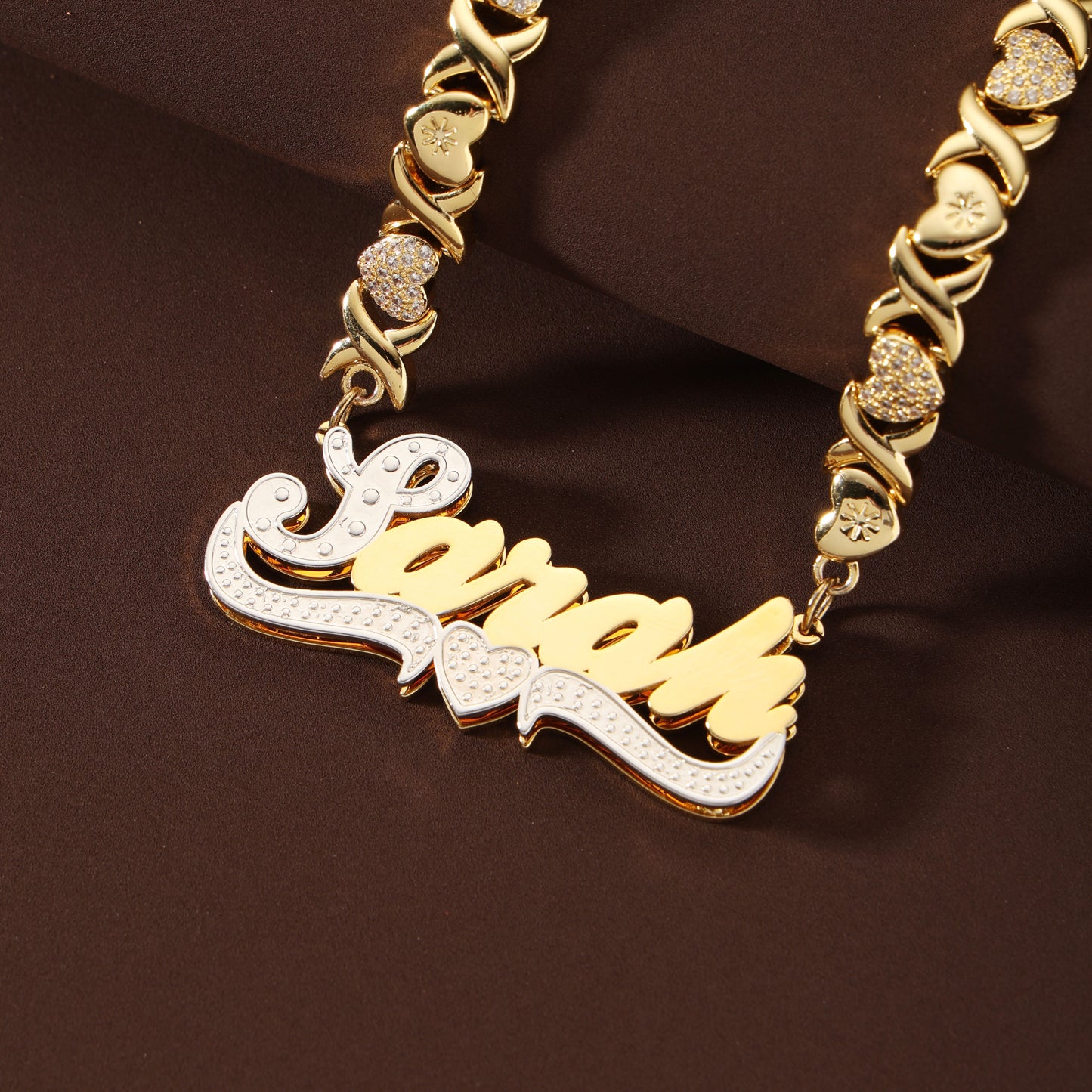 Plated Heart Name Necklace