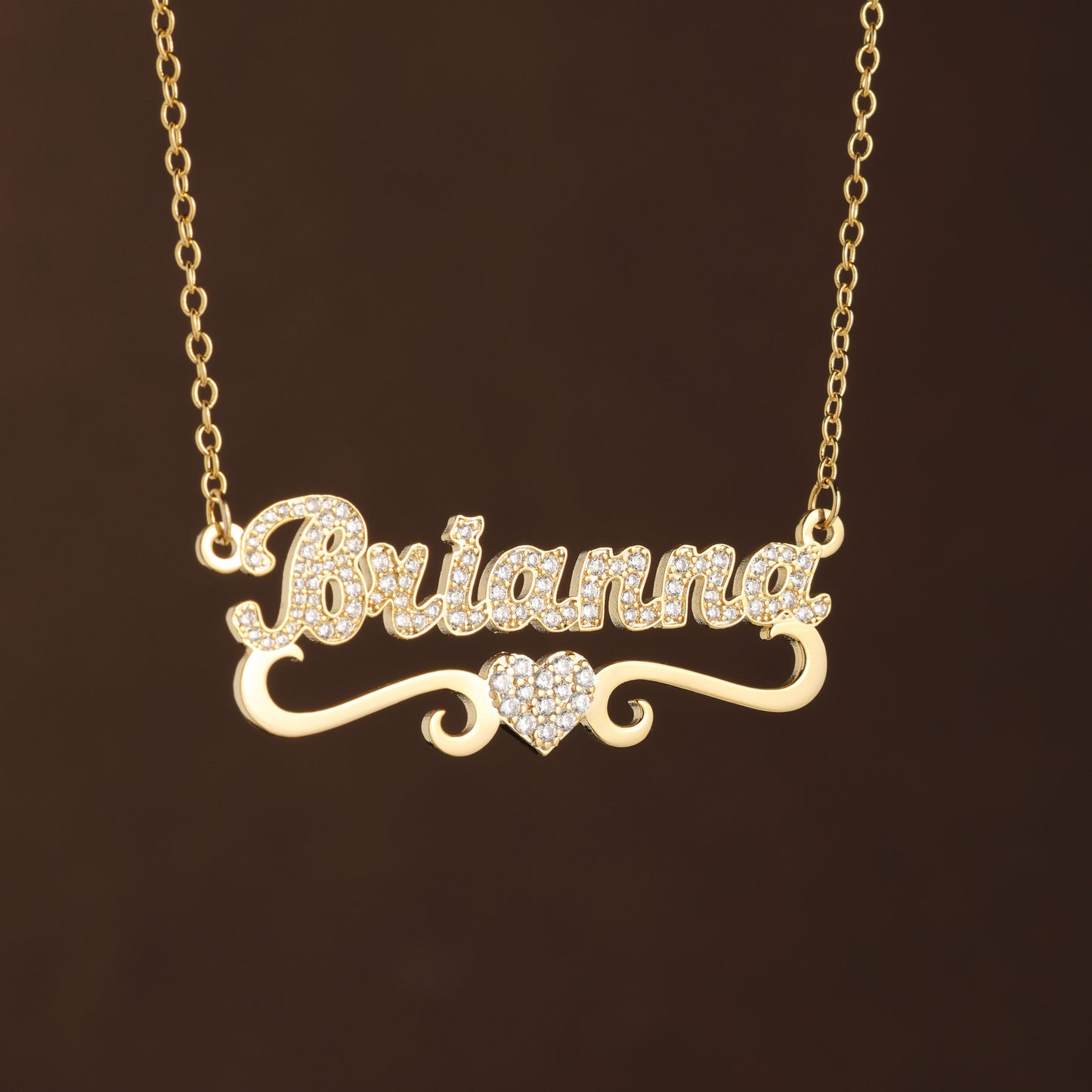 Heart Shaped Name Necklace