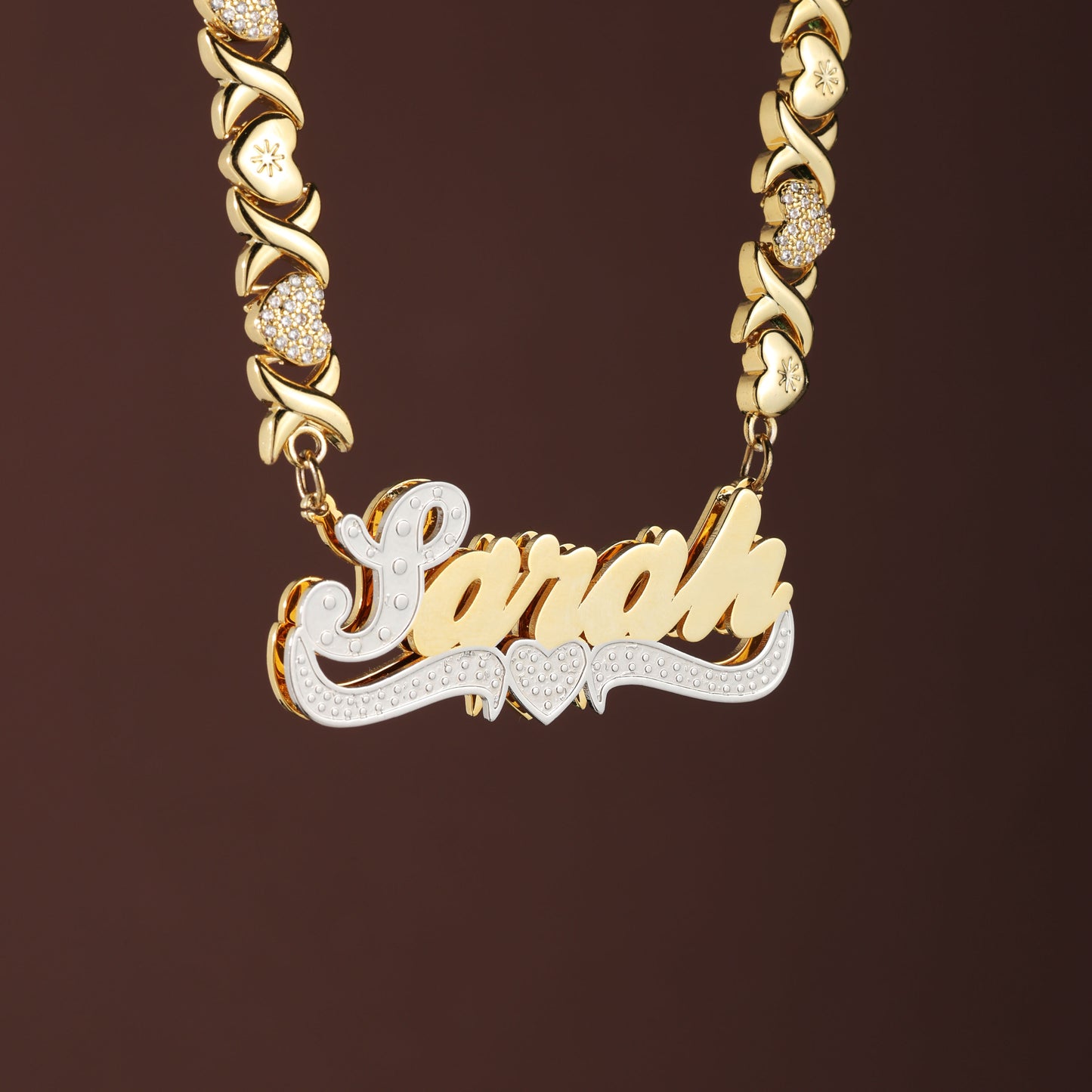 Plated Heart Name Necklace