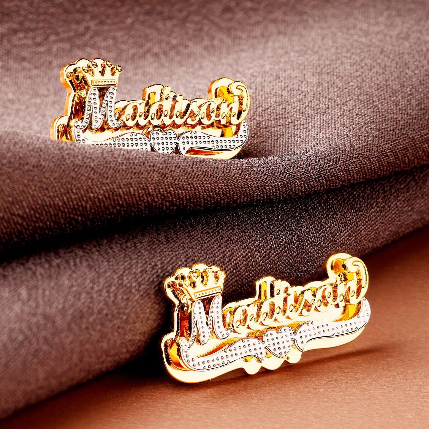 Royal Name Stud Earrings