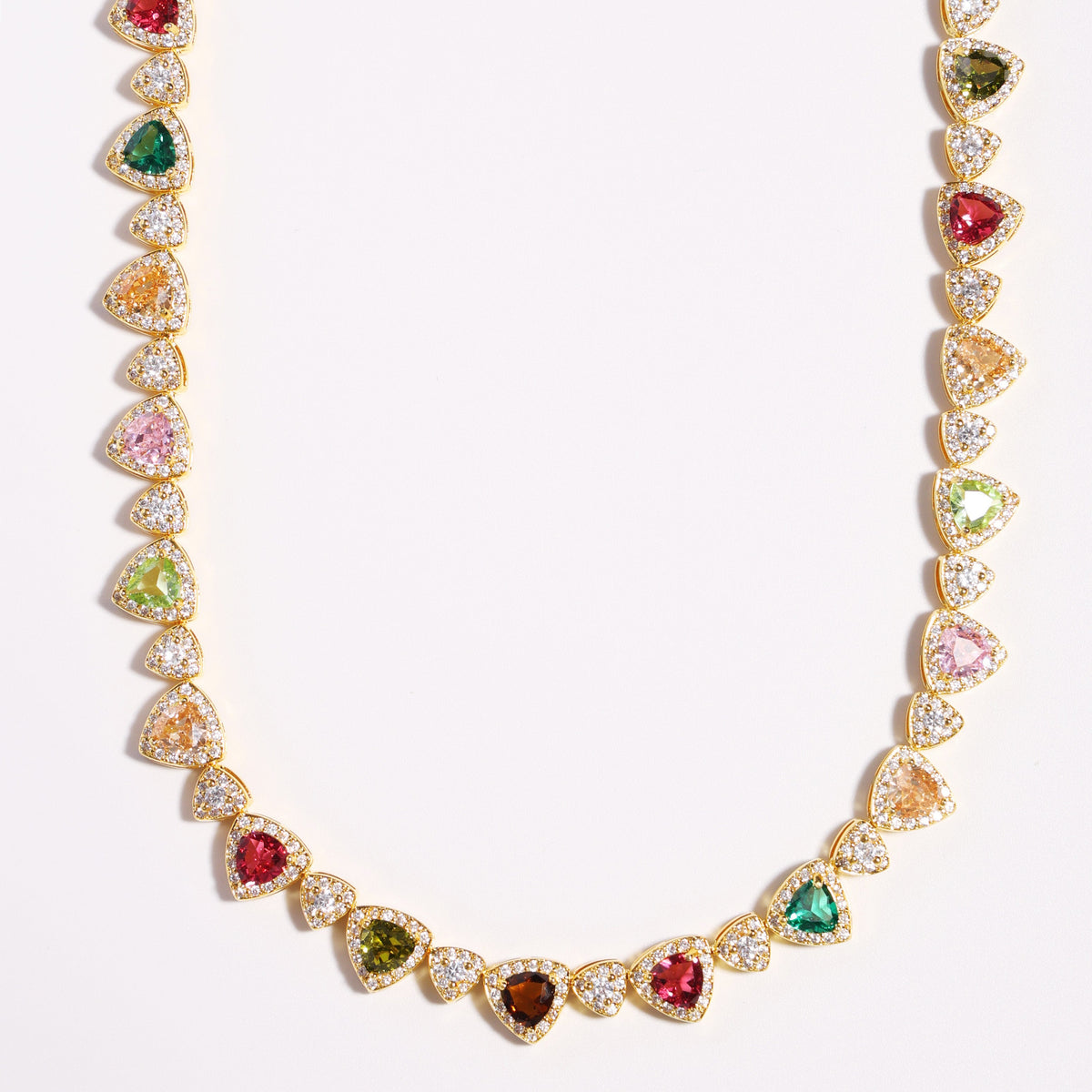 Heart Cut Tourmaline Gemstone Necklace