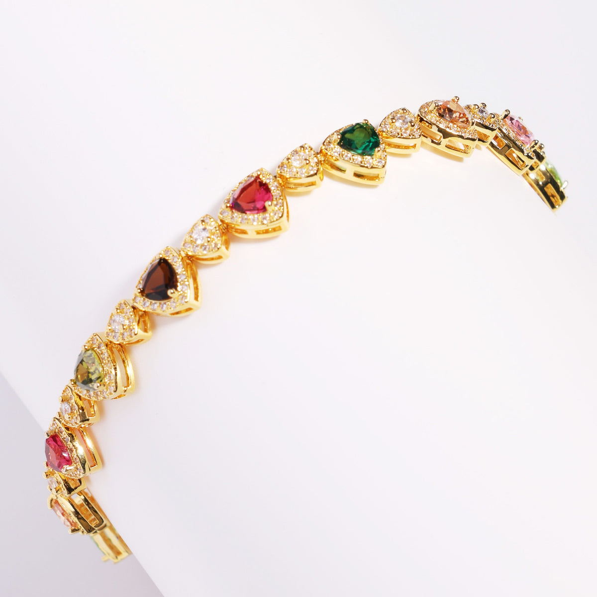 Heart Cut Tourmaline Gemstone Necklace