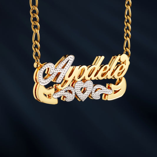 Personalized 18K Gold Nameplate Pendant Necklace