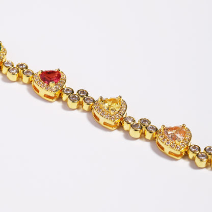 Heart Shaped Tourmaline Gemstone Jewelry Set