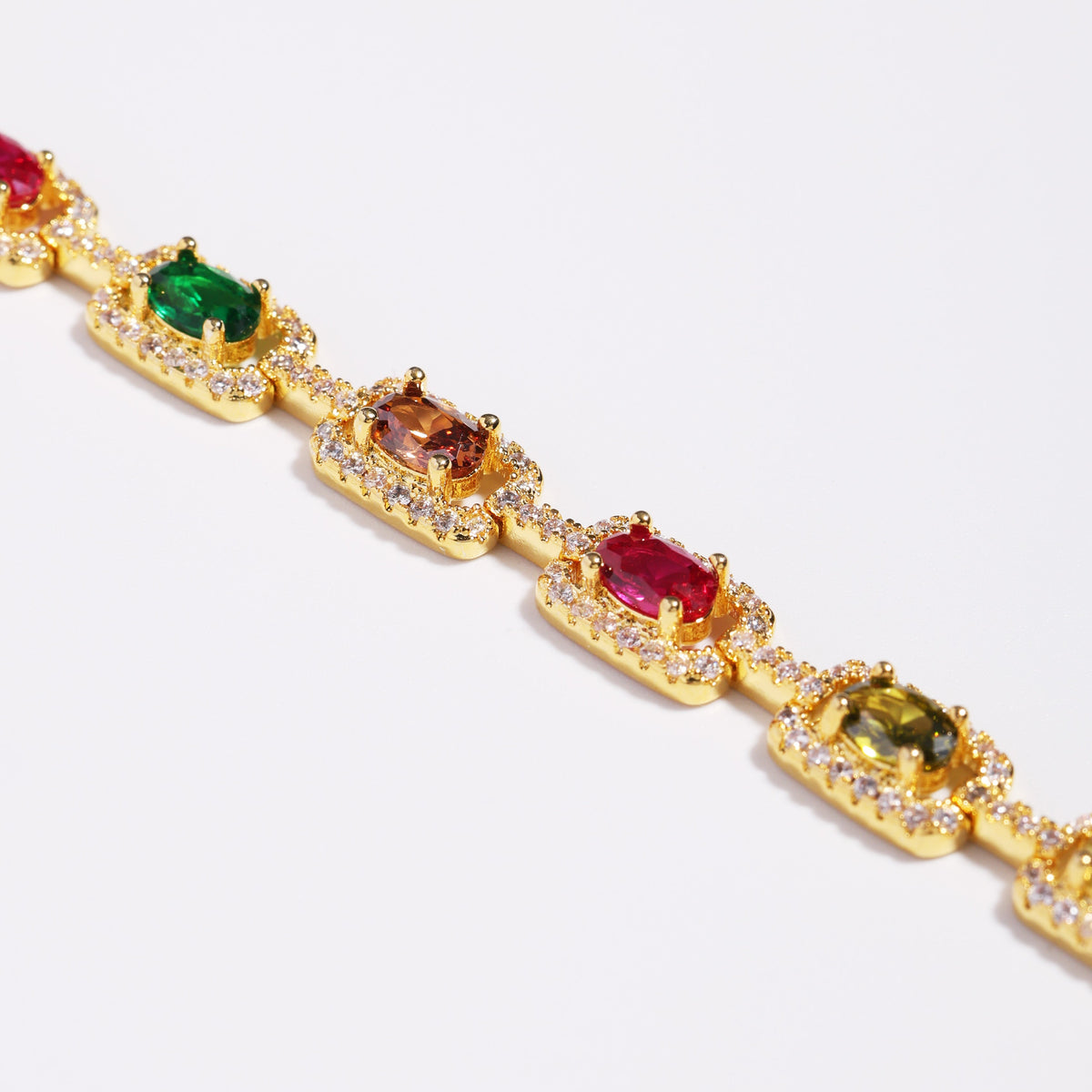 Prism Square-Cut Tourmaline Gemstone Bracelet