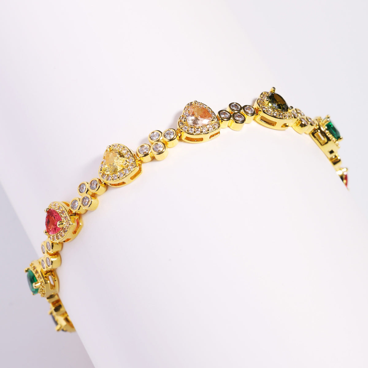 Heart Shaped Tourmaline Gemstone Jewelry Set