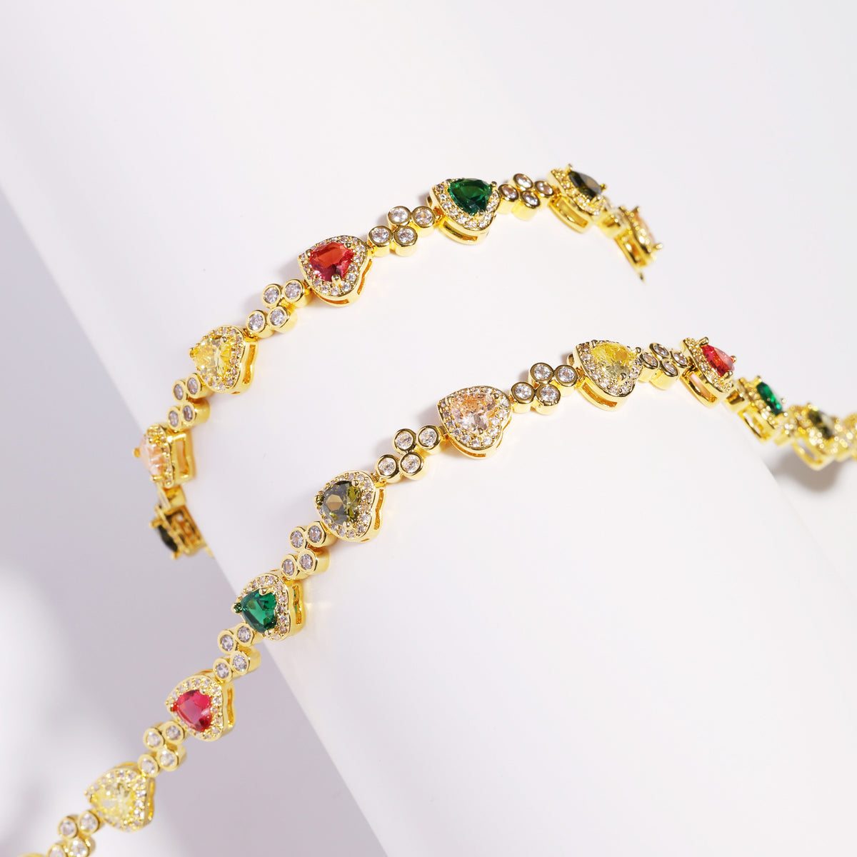 Heart Shaped Tourmaline Gemstone Jewelry Set