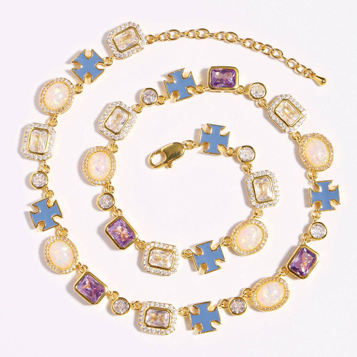Lavender Luxe Purple Sapphire Gemstone Necklace Set