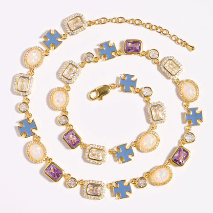 Lavender Luxe Purple Sapphire Gemstone Necklace Set