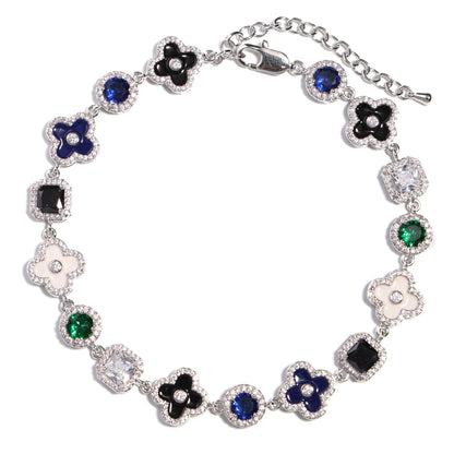 Midnight Garden Gemstone Anklet