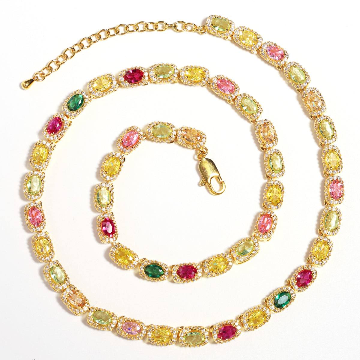 Victorian Oval-Cut Tourmaline Gemstone Set