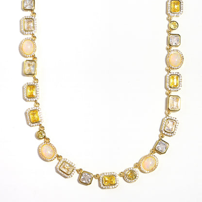 Gilded Yellow Sapphire Gemstone Bracelet