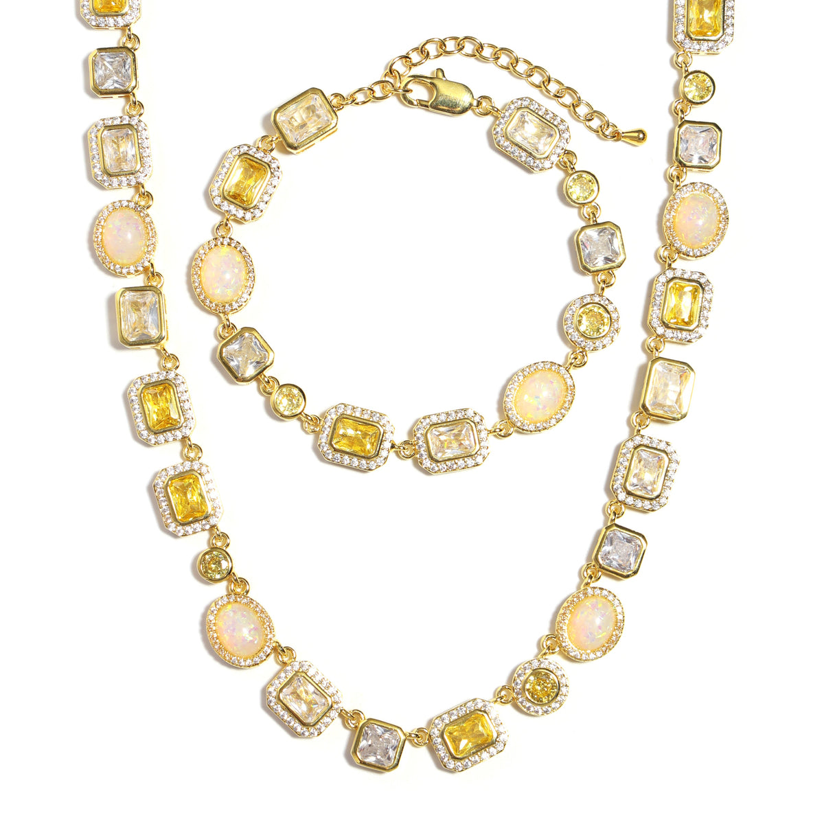 Gilded Yellow Sapphire Gemstone Bracelet