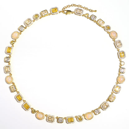 Gilded Yellow Sapphire Gemstone Bracelet