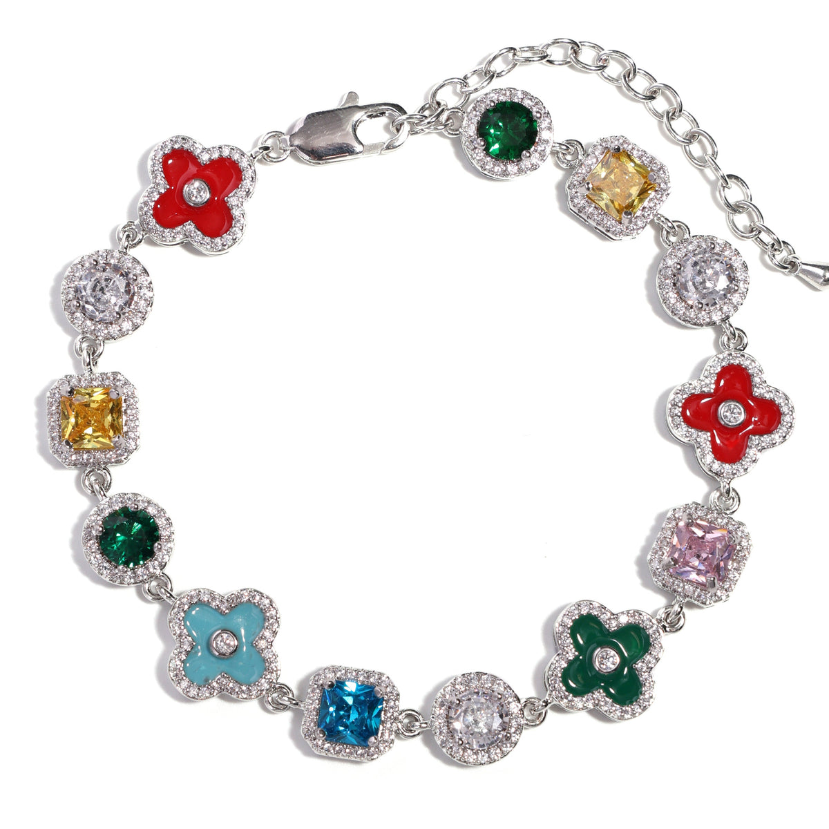 Mosaic Garden Gemstone Set ( Necklace＆ Bracelet)