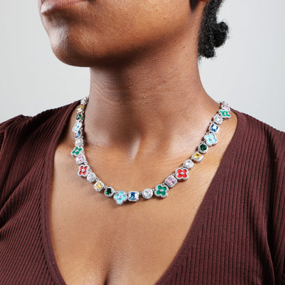 Mosaic Garden Gemstone Set ( Necklace＆ Bracelet)