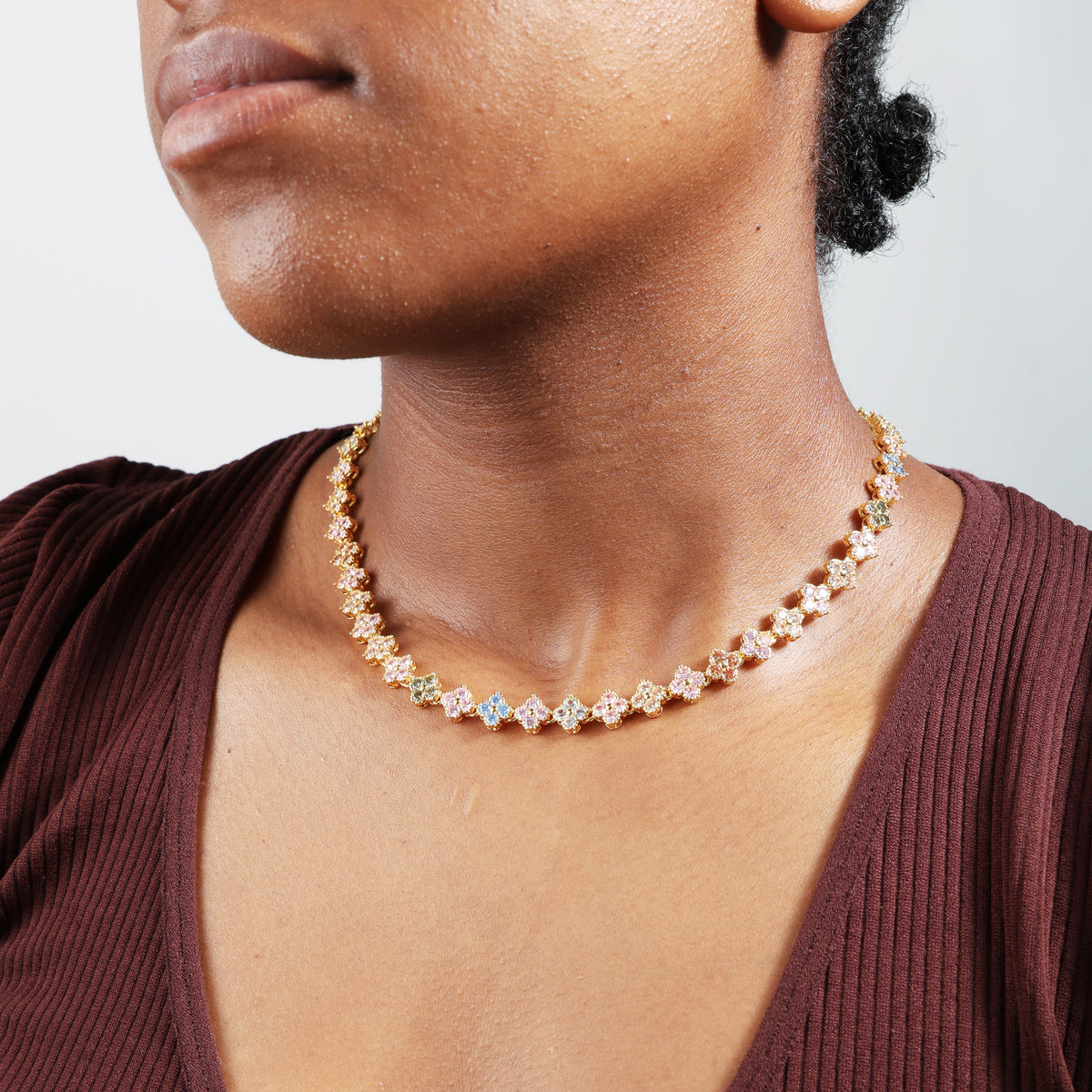Blossom Tourmaline Gemstone Necklace