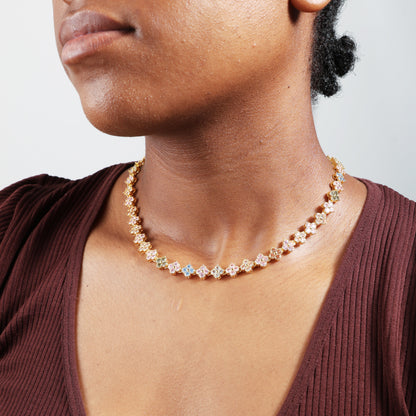 Blossom Tourmaline Gemstone Necklace