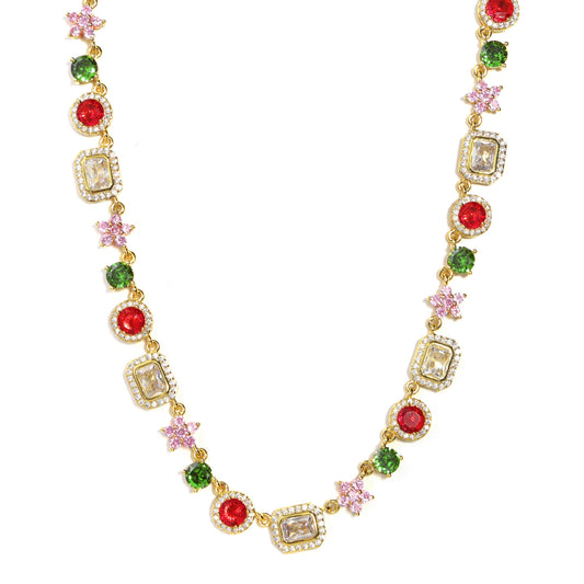 Sweet Blossom Gemstone Necklace