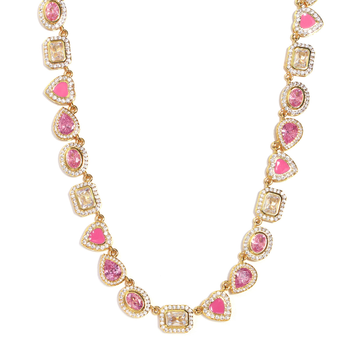 Sakura Dream Pink Gemstone Set ( Necklace＆ Bracelet)