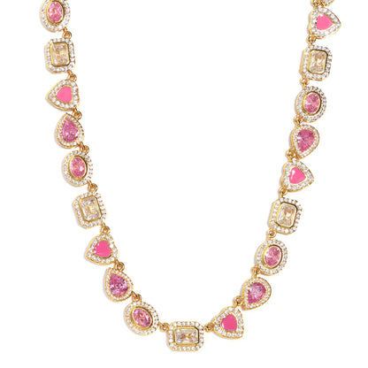 Sakura Dream Pink Gemstone Set ( Necklace＆ Bracelet)