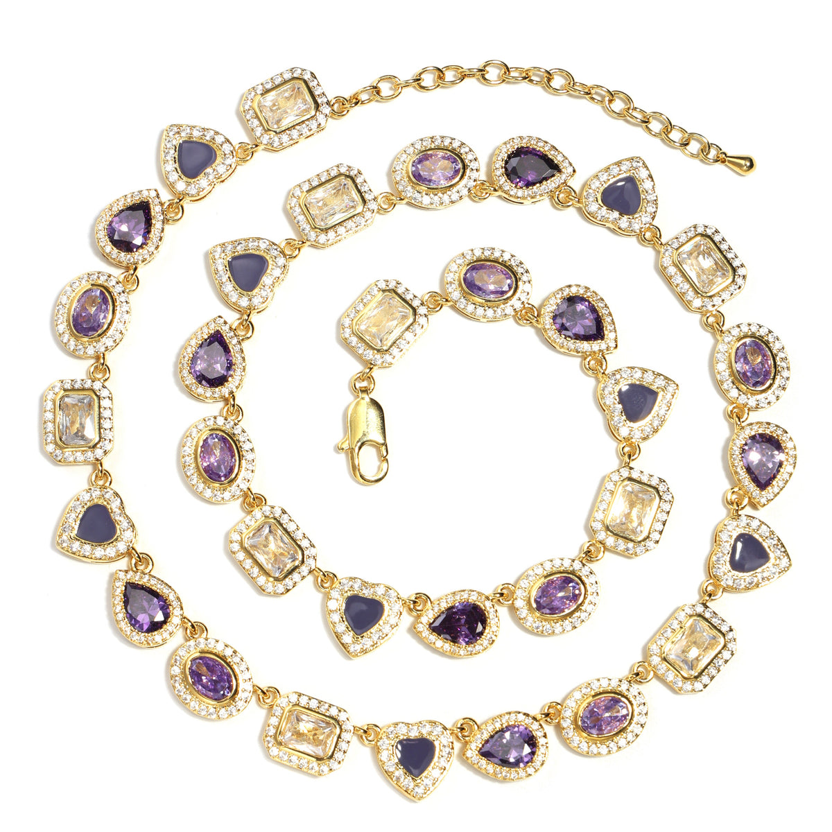 Lavender Dream Purple Gemstone Set ( Necklace＆ Bracelet)