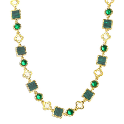 Green Quartz Gemstone Set(Gemstone Necklace ＆ Bracelet)