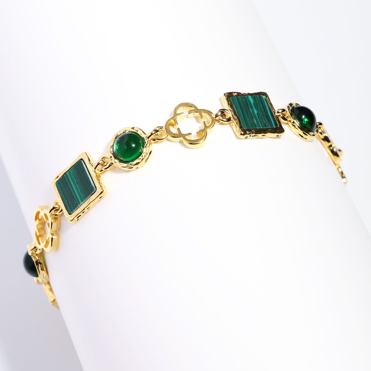 Green Quartz Gemstone Set(Gemstone Necklace ＆ Bracelet)
