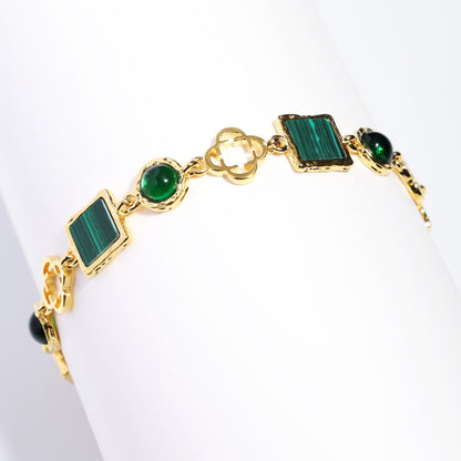 Green Quartz Gemstone Set(Gemstone Necklace ＆ Bracelet)
