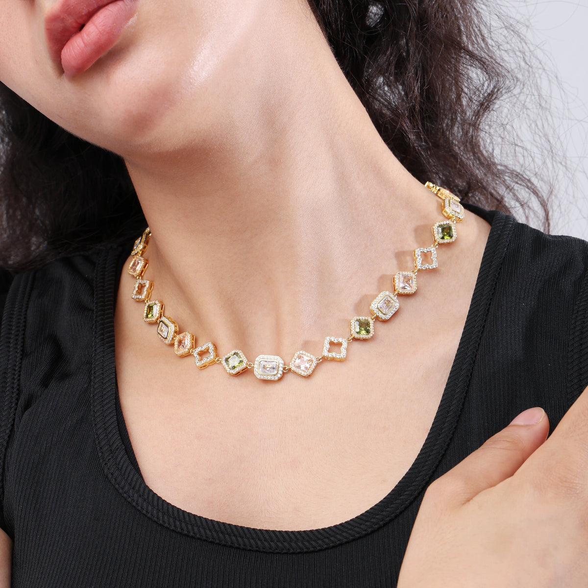 Fresh Harmony Gemstone Necklace Set
