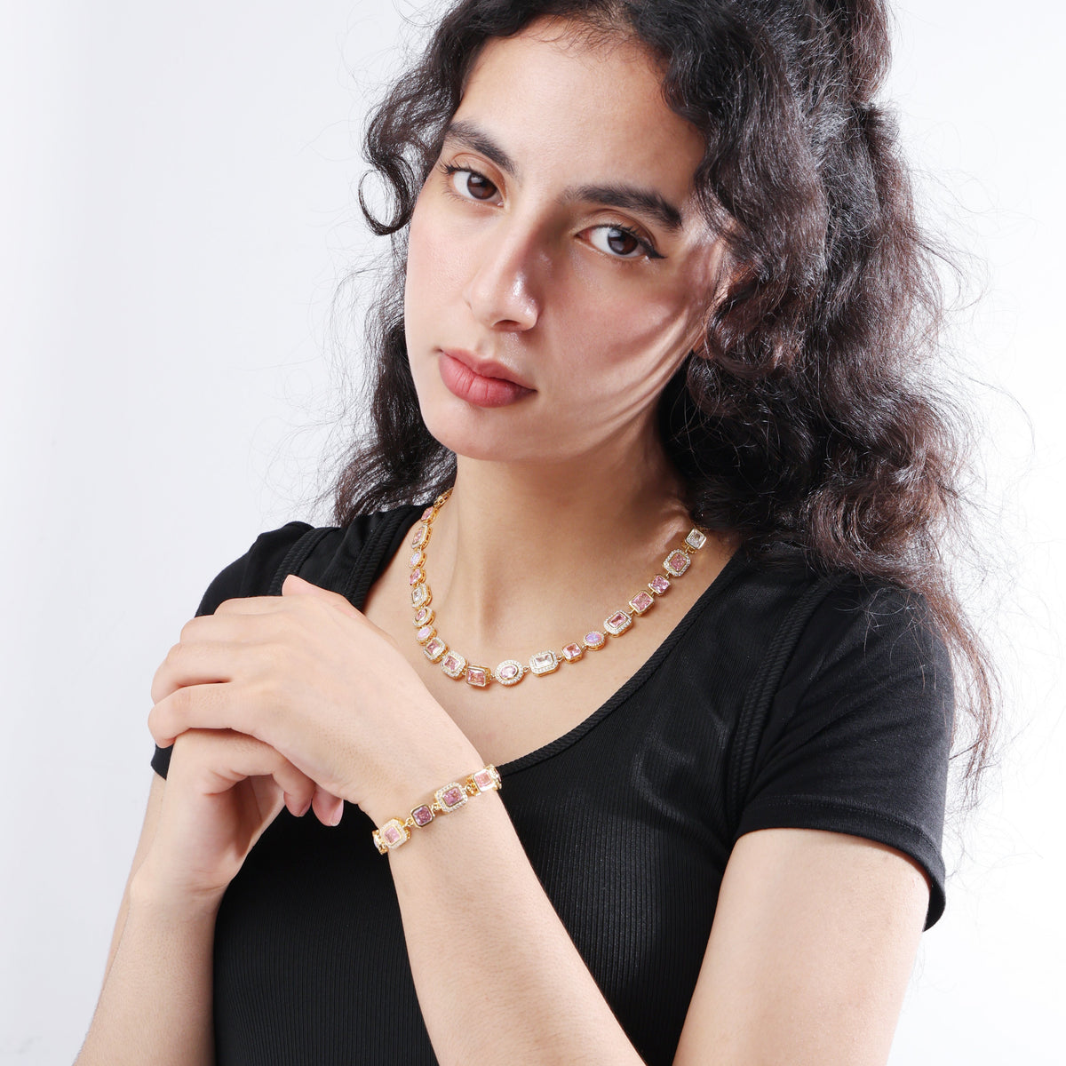 Amour Pink Solstice Gemstone Necklace