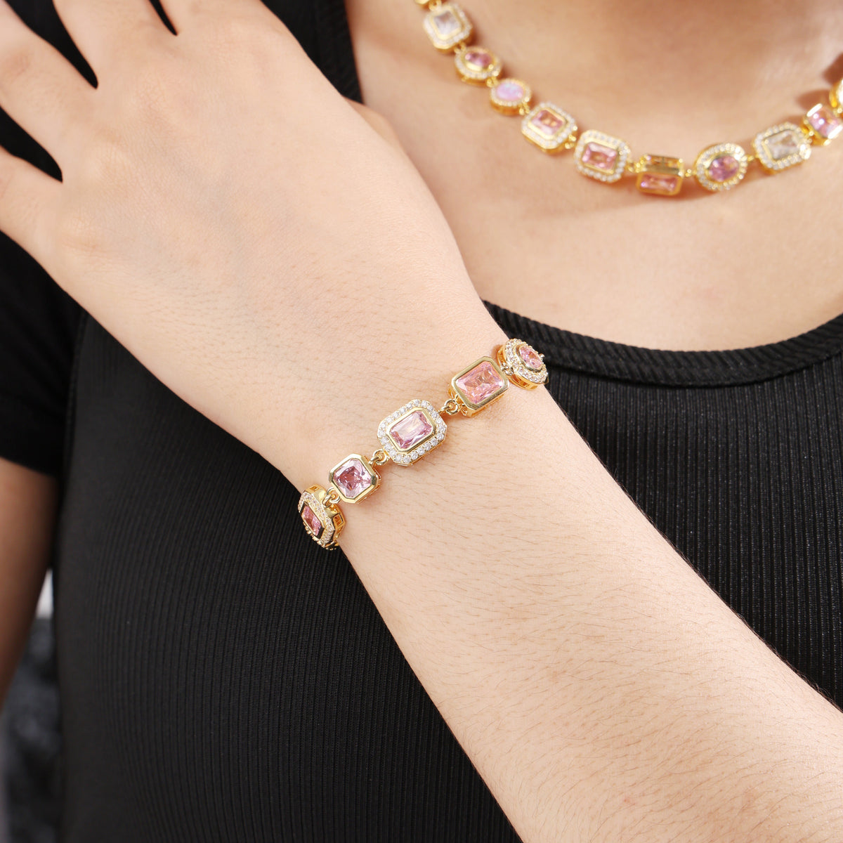 Amour Pink Solstice Gemstone Bracelet