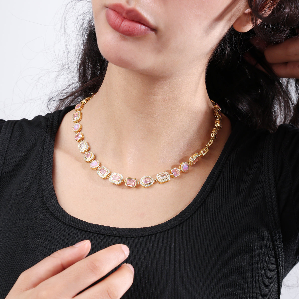 Amour Pink Solstice Gemstone Necklace Set