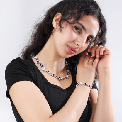 Midnight Garden Gemstone Anklet