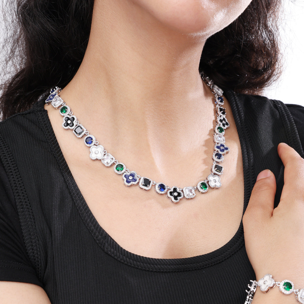 Midnight Garden Gemstone Bracelet
