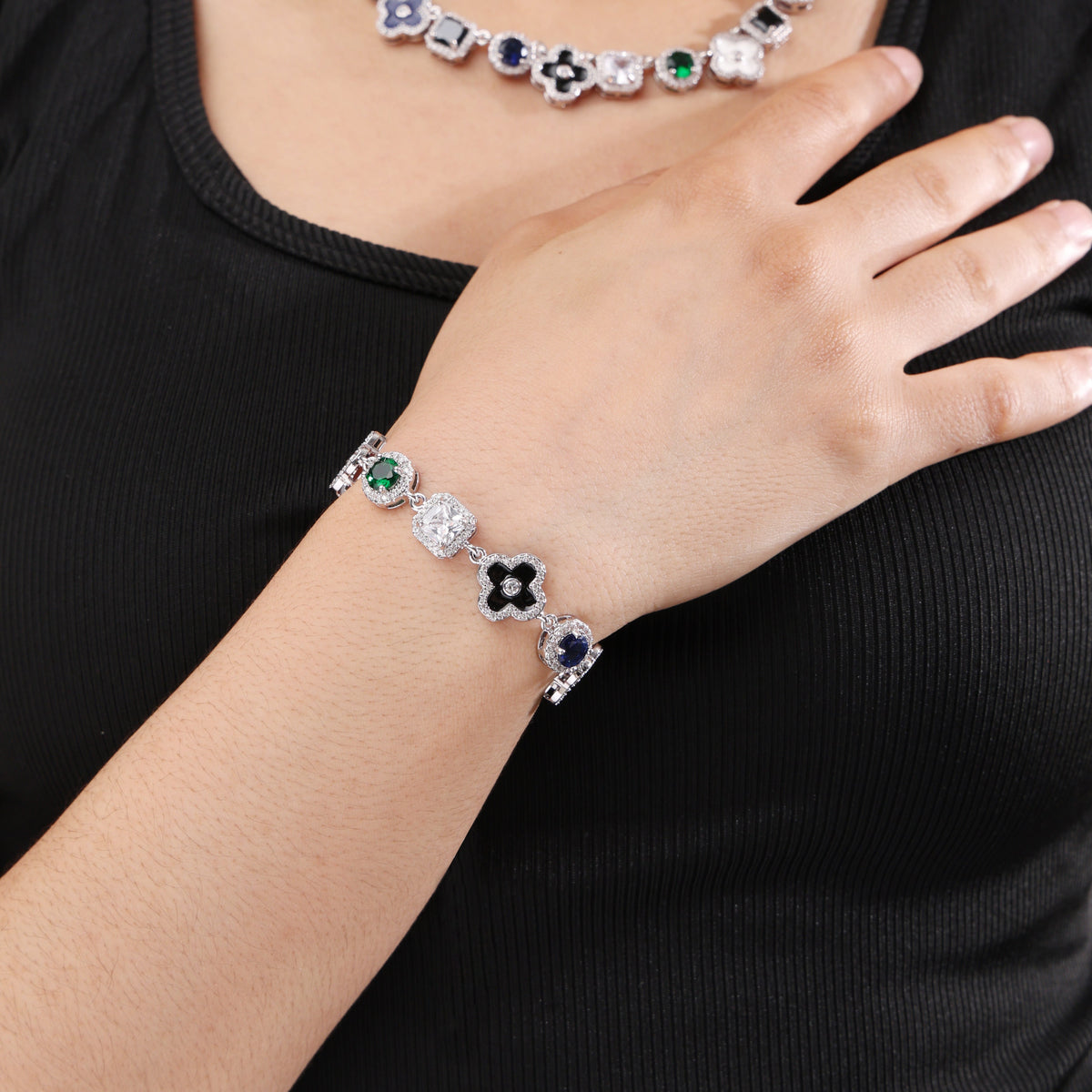 Midnight Garden Gemstone Bracelet