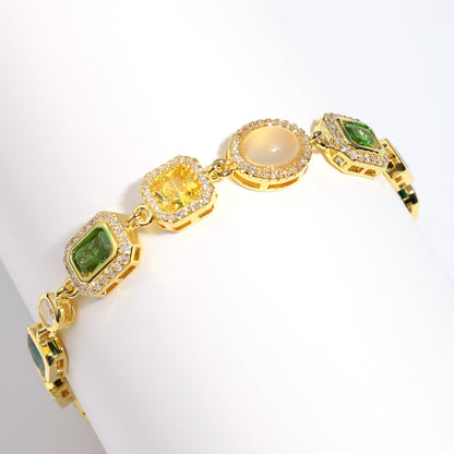Graduated Green Chrysoprase Gemstone Necklace