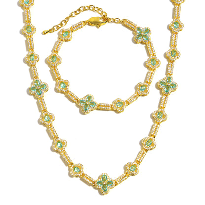 A Whisper of Sky and Petals Azure Blossom Tourmaline Necklace