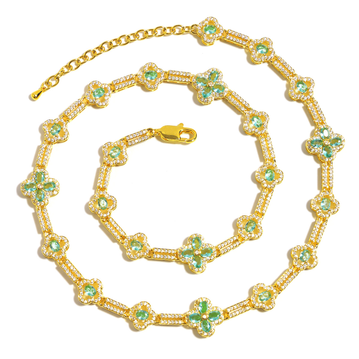 A Whisper of Sky and Petals Azure Blossom Tourmaline Necklace