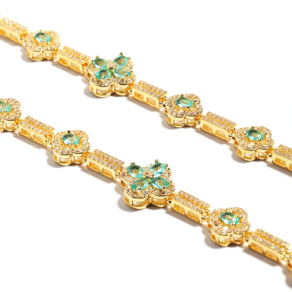 A Whisper of Sky and Petals Azure Blossom Tourmaline Necklace