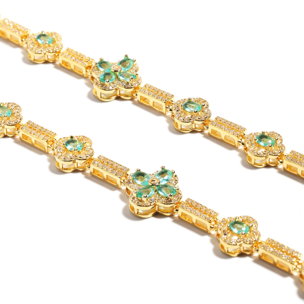A Whisper of Sky and Petals Azure Blossom Tourmaline Bracelet