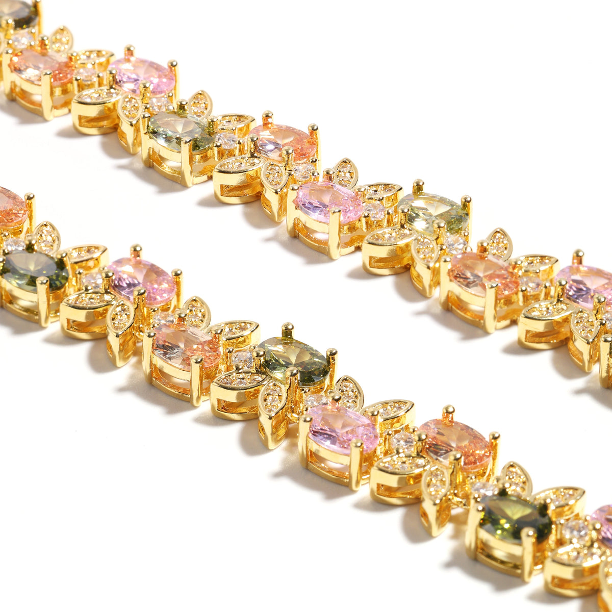 Whimsical Charm Bunny Tourmaline Necklace Set