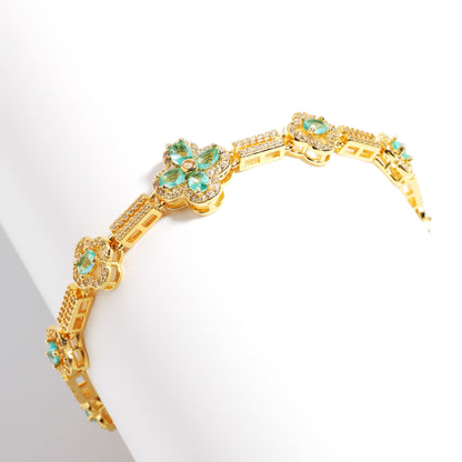 A Whisper of Sky and Petals Azure Blossom Tourmaline Necklace