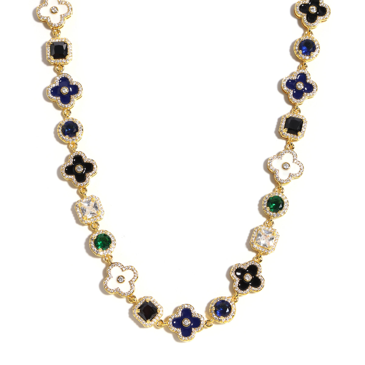 Gold Midnight Garden Gemstone Necklace