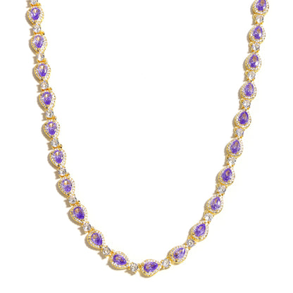 Mystic Violet Tourmaline Elegance Necklace