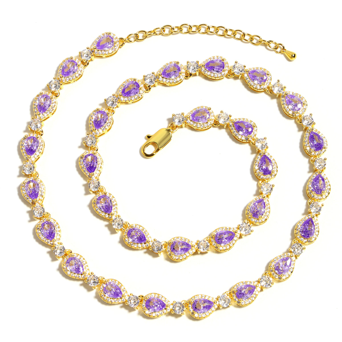 Mystic Violet Tourmaline Elegance Necklace