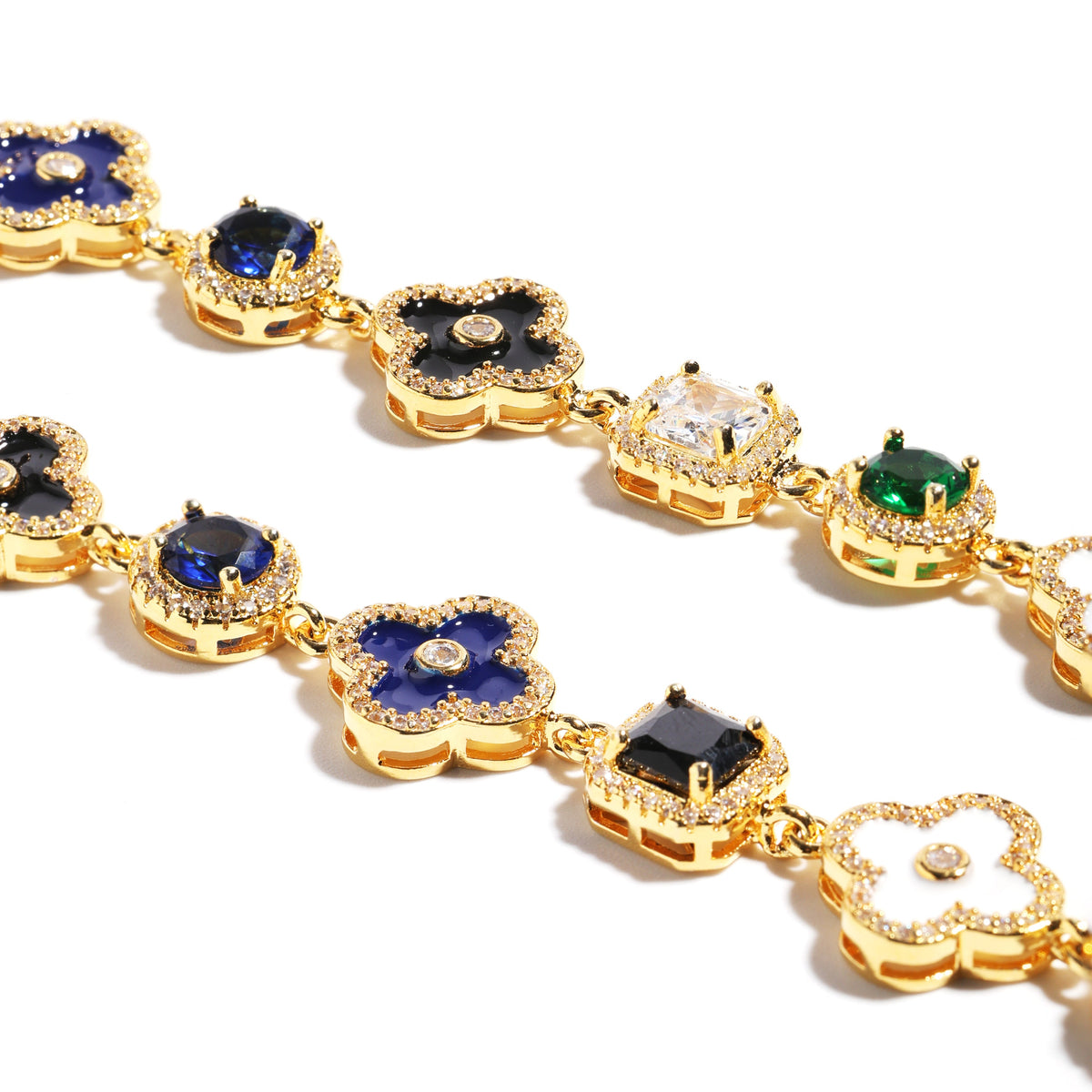 Gold Midnight Garden Gemstone Necklace