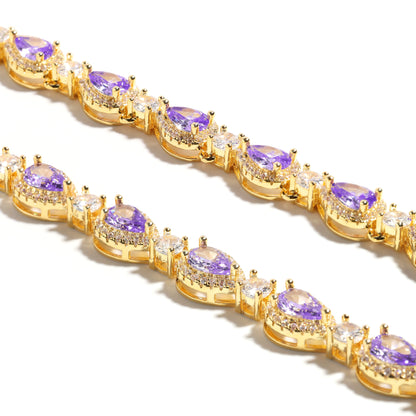 Mystic Violet Tourmaline Elegance Necklace