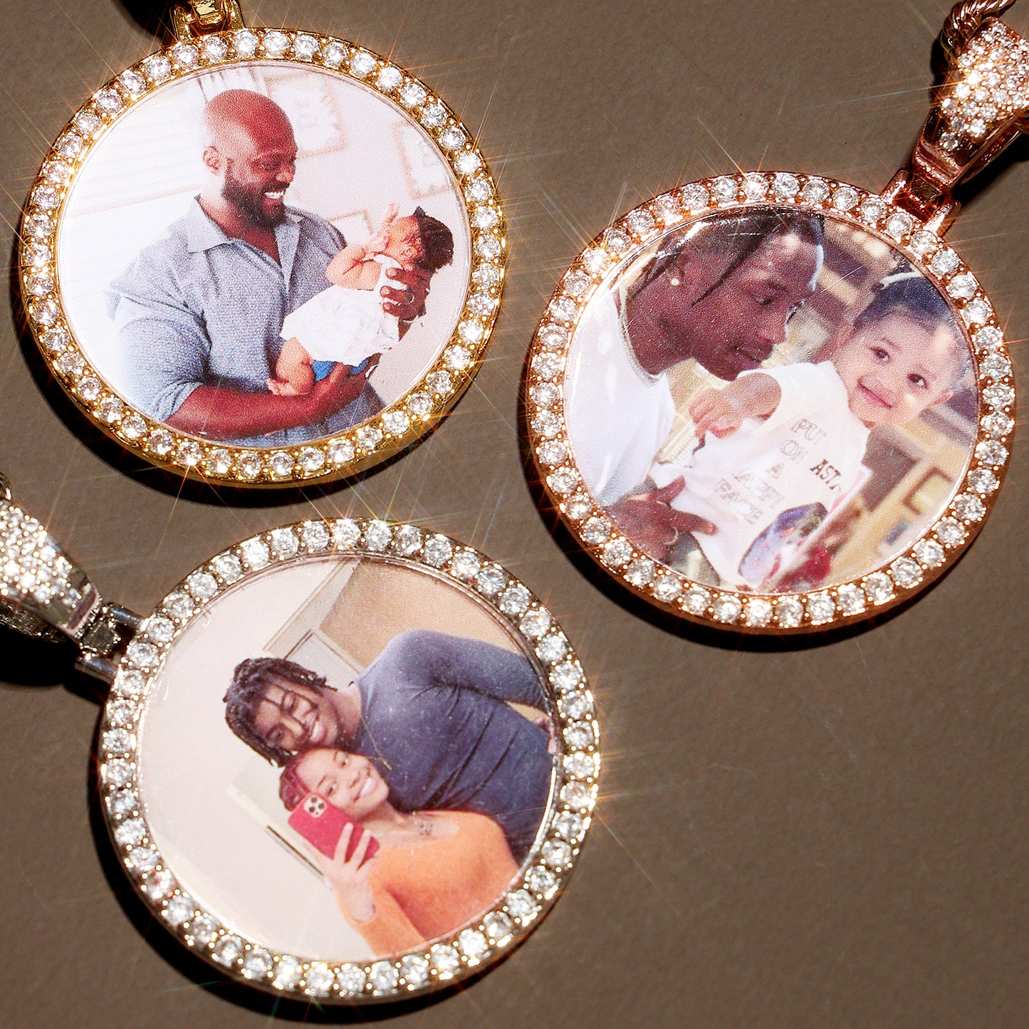 3D Circle Custom Picture Pendant